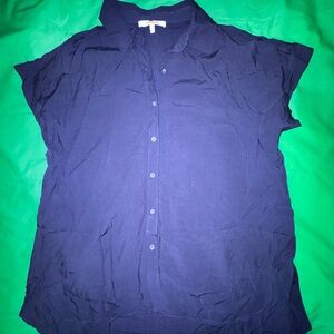 Classic Navy Women's Button Down Shirt